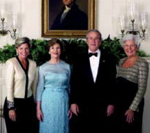 Mary E Arnold, Laura Bush, President George W. Bush, Mary M. Arnold White House State Dinner 2005