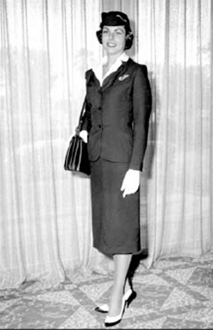 Mary Miller Eastern Airlines Flight Attendant; 1957